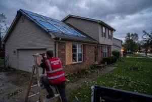 Storm Damage Boarding Up 