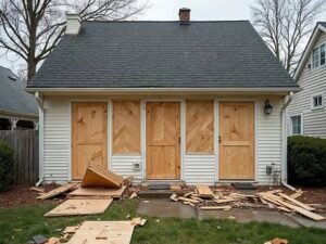 Storm Damage Boarding Up 
